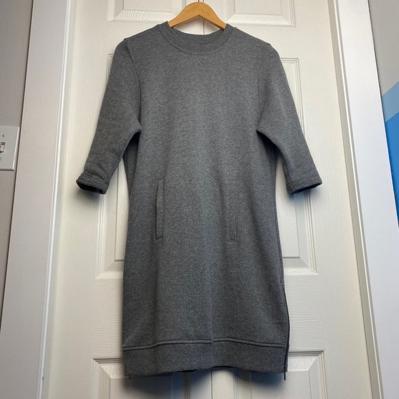 Fabletics Elena Sweater 3/4 Sleeve Dress in Grey Size Small - Picture 3 of 11